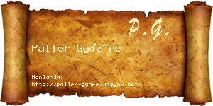 Paller Györe névjegykártya